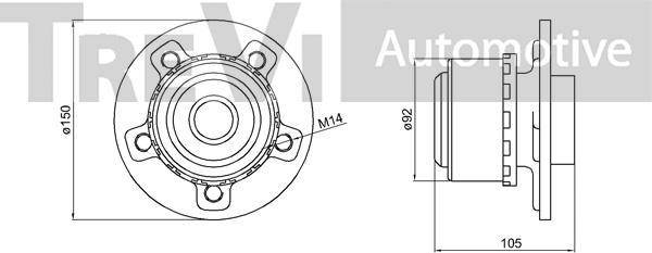 Trevi Automotive WB1026 - Komplet Ležaja kotača www.molydon.hr