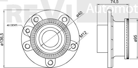 Trevi Automotive WB1203 - Komplet Ležaja kotača www.molydon.hr