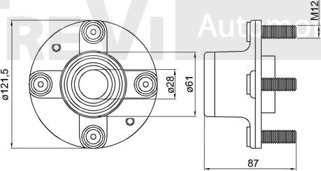 Trevi Automotive WB1762 - Komplet Ležaja kotača www.molydon.hr