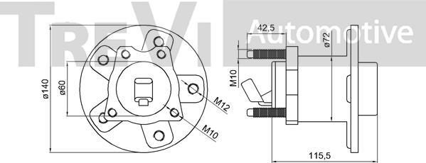 Trevi Automotive WB1717 - Komplet Ležaja kotača www.molydon.hr