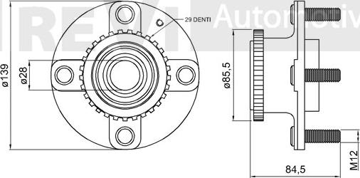 Trevi Automotive WB1775 - Komplet Ležaja kotača www.molydon.hr