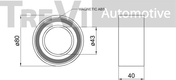 Trevi Automotive WB2030 - Komplet Ležaja kotača www.molydon.hr