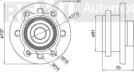 Trevi Automotive WB2032 - Komplet Ležaja kotača www.molydon.hr