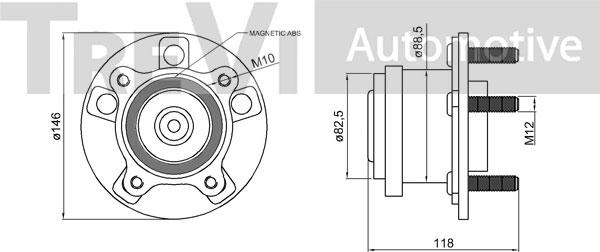 Trevi Automotive WB2251 - Komplet Ležaja kotača www.molydon.hr