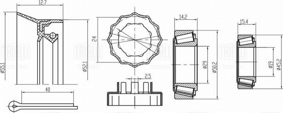 Trialli CS 1897 - Komplet Ležaja kotača www.molydon.hr