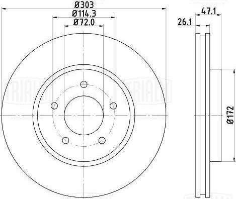 Trialli DF 095220 - Kočioni disk www.molydon.hr