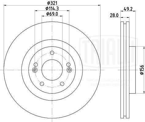 Trialli DF 084509 - Kočioni disk www.molydon.hr