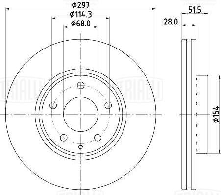 Trialli DF 084512 - Kočioni disk www.molydon.hr