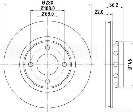 Trialli DF 084616 - Kočioni disk www.molydon.hr