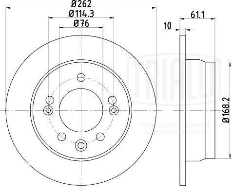 Trialli DF 073306 - Kočioni disk www.molydon.hr