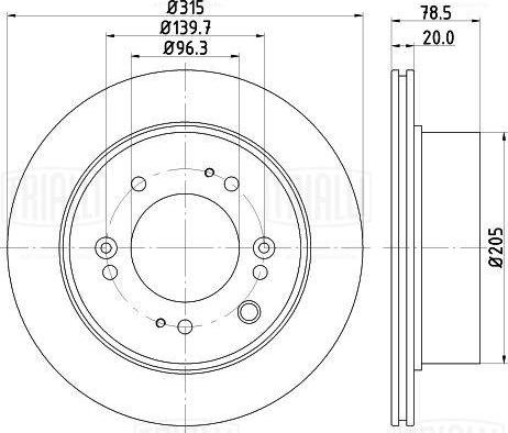 Trialli DF 073210 - Kočioni disk www.molydon.hr