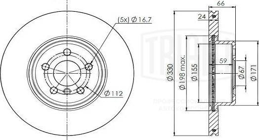 Trialli DF 190436 - Kočioni disk www.molydon.hr