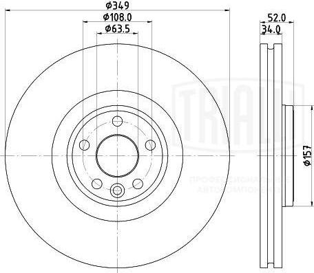 Trialli DF 190437 - Kočioni disk www.molydon.hr