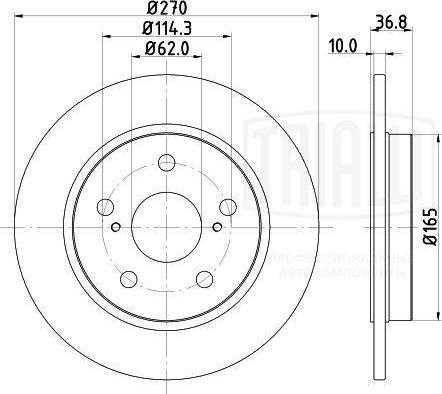 Trialli DF 190108 - Kočioni disk www.molydon.hr