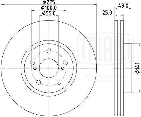 Trialli DF 190107 - Kočioni disk www.molydon.hr