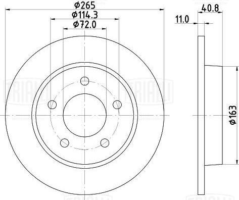 Trialli DF 190137 - Kočioni disk www.molydon.hr