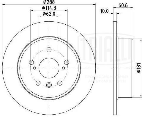 Trialli DF 190304 - Kočioni disk www.molydon.hr