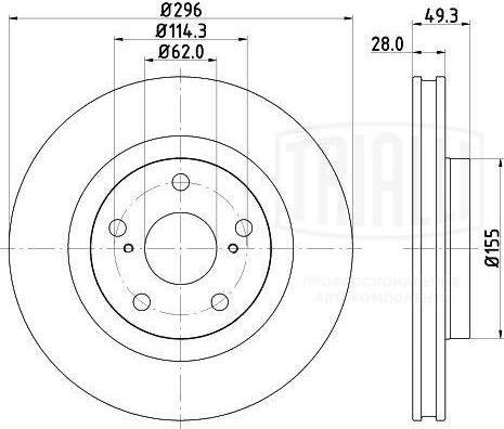 Trialli DF 190301 - Kočioni disk www.molydon.hr