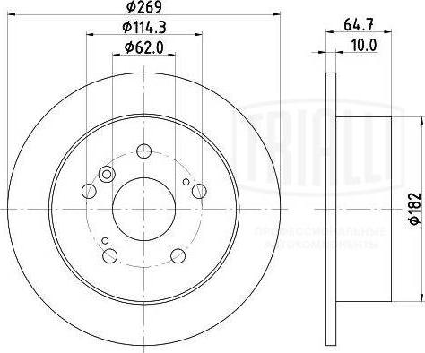 Trialli DF 190322 - Kočioni disk www.molydon.hr