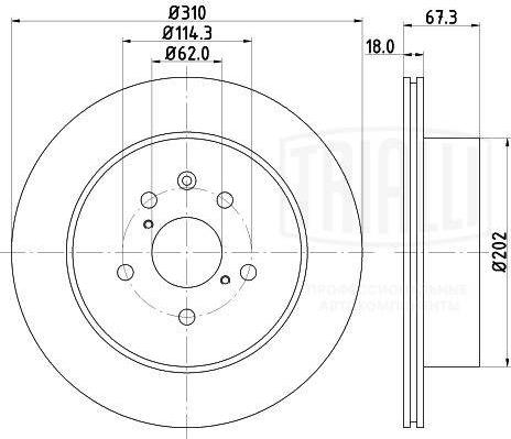 Trialli DF 198003 - Kočioni disk www.molydon.hr