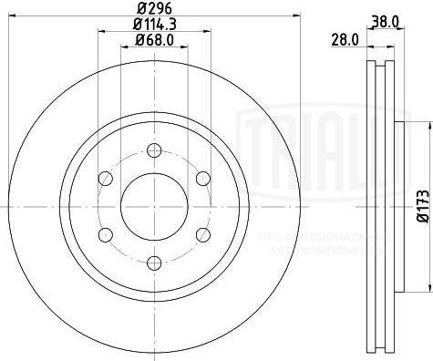 Trialli DF 140110 - Kočioni disk www.molydon.hr