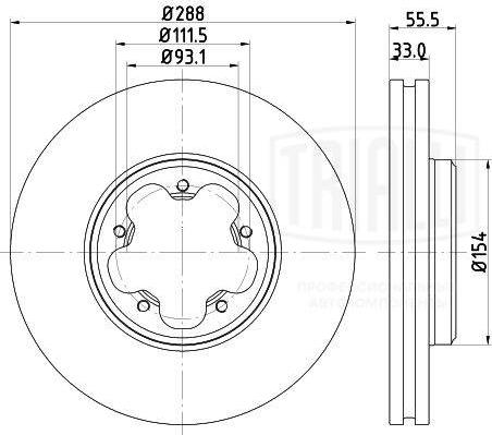 Trialli DF 105107 - Kočioni disk www.molydon.hr