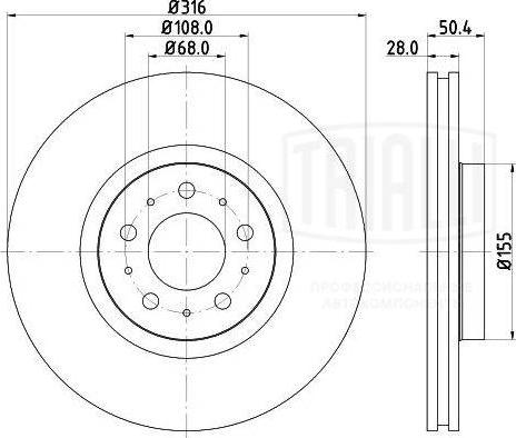 Trialli DF 106119 - Kočioni disk www.molydon.hr