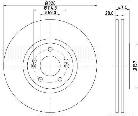 Trialli DF 117115 - Kočioni disk www.molydon.hr