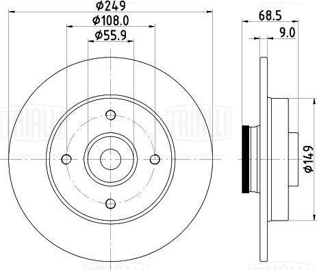 Trialli DF 117213 - Kočioni disk www.molydon.hr