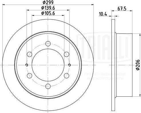 Trialli DF 170105 - Kočioni disk www.molydon.hr