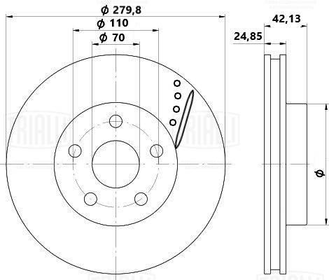 Trialli DF 2973s - Kočioni disk www.molydon.hr