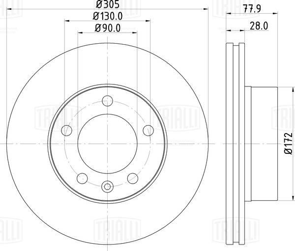 Trialli DF 266008 - Kočioni disk www.molydon.hr