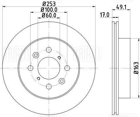 Trialli DF 266019 - Kočioni disk www.molydon.hr