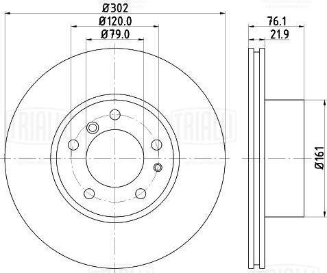 Trialli DF 261511 - Kočioni disk www.molydon.hr