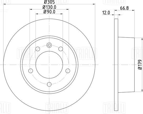 Trialli DF 261012 - Kočioni disk www.molydon.hr