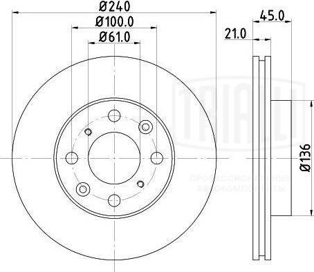 Trialli DF 230110 - Kočioni disk www.molydon.hr