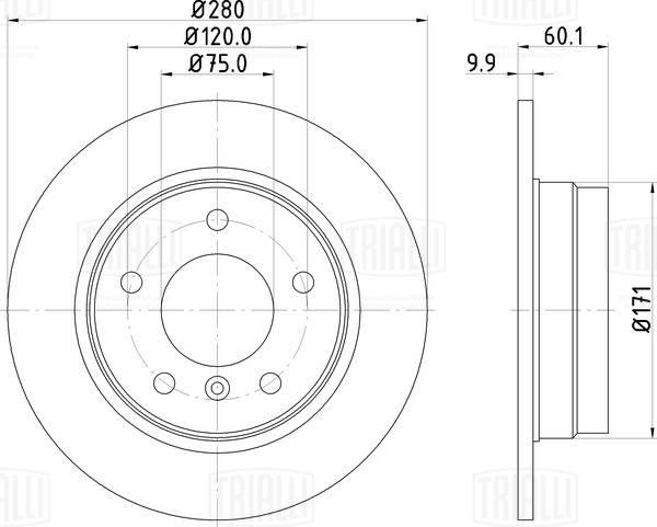 Trialli DF 270058 - Kočioni disk www.molydon.hr