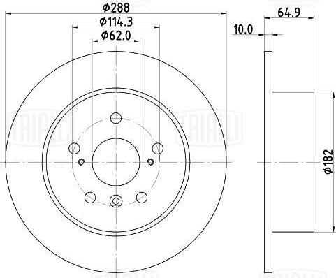 Trialli DF 270108 - Kočioni disk www.molydon.hr