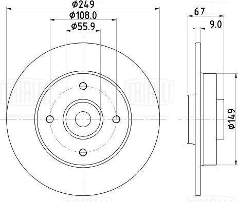 Trialli DF 270113 - Kočioni disk www.molydon.hr