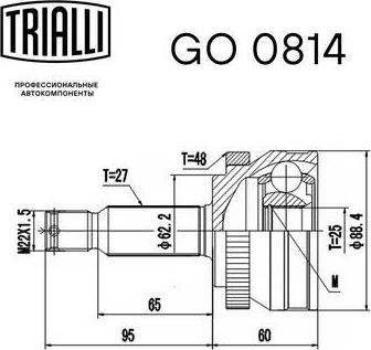 Trialli GO 0814 - Kardan, Pogonska osovina www.molydon.hr