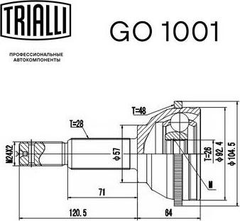 Trialli GO 1001 - Kardan, Pogonska osovina www.molydon.hr