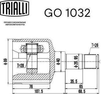 Trialli GO 1032 - Kardan, Pogonska osovina www.molydon.hr