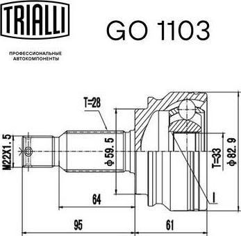 Trialli GO 1103 - Kardan, Pogonska osovina www.molydon.hr