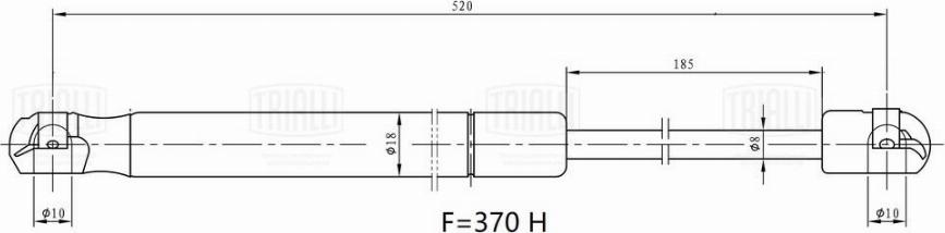 Trialli GS 0907 - Plinski amortizer, prtljaznik/utovarni prostor www.molydon.hr