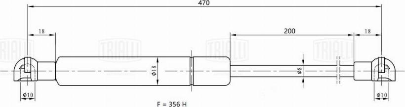 Trialli GS 0919 - Plinski amortizer, prtljaznik/utovarni prostor www.molydon.hr