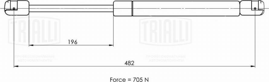 Trialli GS 0916 - Plinski amortizer, prtljaznik/utovarni prostor www.molydon.hr