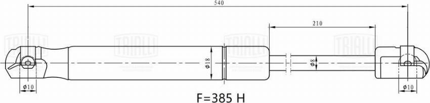 Trialli GS 1401 - Plinski amortizer, prtljaznik/utovarni prostor www.molydon.hr