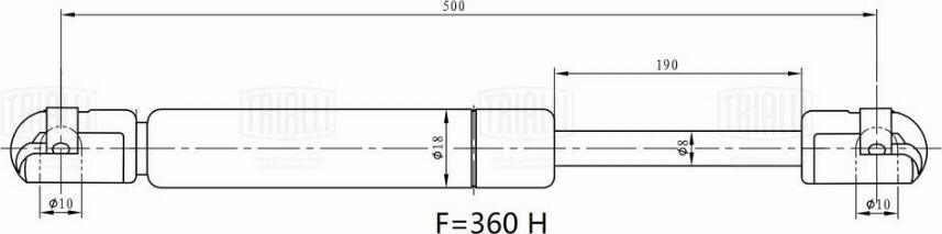 Trialli GS 1410 - Plinski amortizer, prtljaznik/utovarni prostor www.molydon.hr