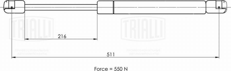 Trialli GS 1006 - Plinski amortizer, prtljaznik/utovarni prostor www.molydon.hr