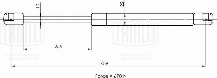 Trialli GS 1018 - Plinski amortizer, prtljaznik/utovarni prostor www.molydon.hr